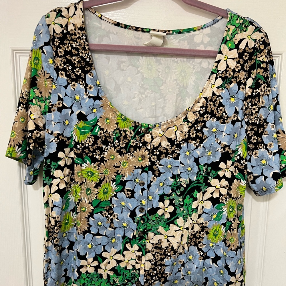 Flower Print Crop Top